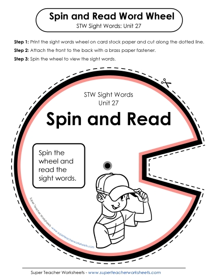 Reading Practice Tools - Spin and Read (Unit 27) Reading Practice Tools - Spin and Read (Unit 27)
