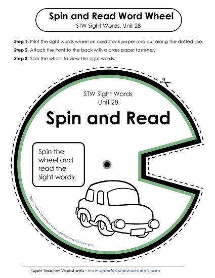 Reading Practice Tools - Spin and Read (Unit 28) Reading Practice Tools - Spin and Read (Unit 28)