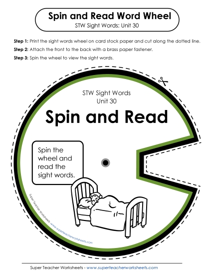 Reading Practice Tools - Spin and Read (Unit 30)