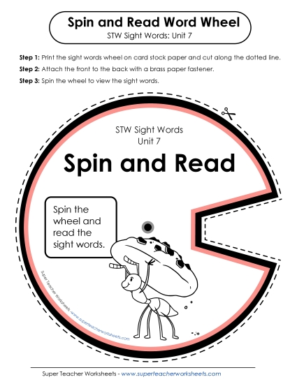 Reading Practice Tools - Spin and Read (Unit 7) Reading Practice Tools - Spin and Read (Unit 7)
