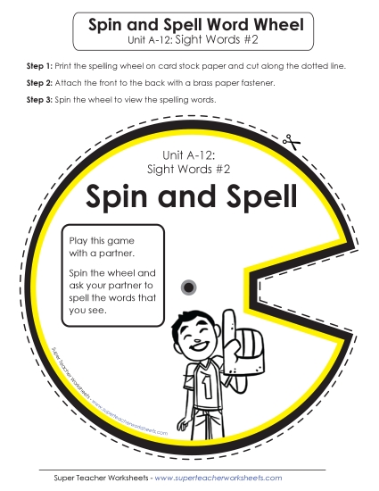 Flashcards, Word Wheel, and Slider - Spin and Spell (A-12) Flashcards, Word Wheel, and Slider - Spin and Spell (A-12)
