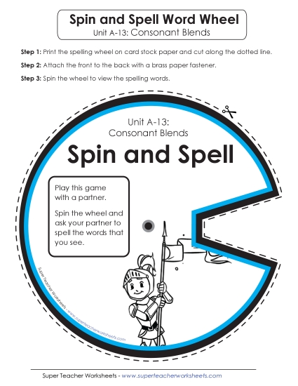 Flashcards, Word Wheel, and Slider - Spin and Spell (A-13)