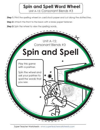 Flashcards, Word Wheel, and Slider - Spin and Spell (A-15)