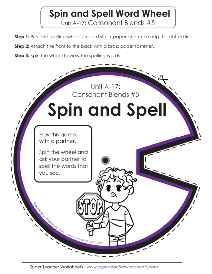 Flashcards, Word Wheel, and Slider - Spin and Spell (A-17)