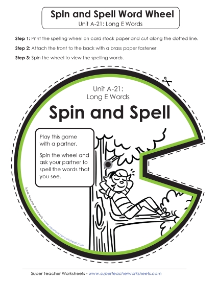 Flashcards, Word Wheel, and Slider - Spin and Spell (A-21)