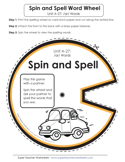 Flashcards, Word Wheel, and Slider - Spin-and-Spell (A-27) Flashcards, Word Wheel, and Slider - Spin-and-Spell (A-27)