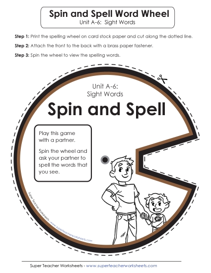 Flashcards, Word Wheel, and Slider - Spin and Spell (A-6) Flashcards, Word Wheel, and Slider - Spin and Spell (A-6)