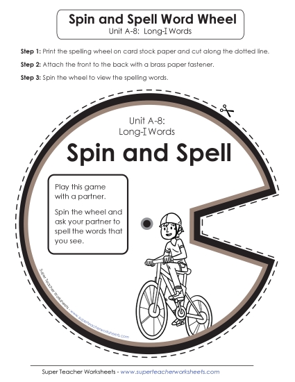 Flashcards, Word Wheel, and Slider - Spin and Spell (A-8)