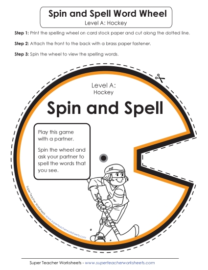 Flashcards and Word Wheel - Spin and Spell (A-Hockey) Flashcards and Word Wheel - Spin and Spell (A-Hockey)