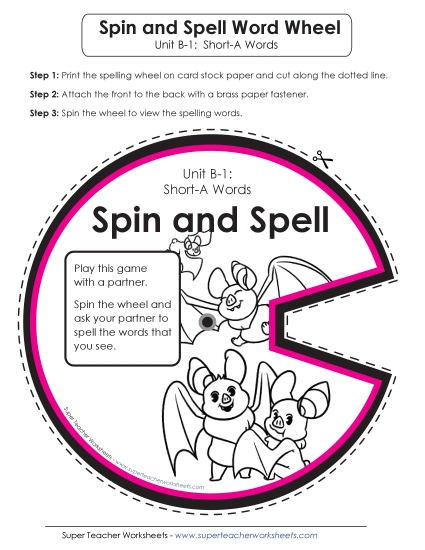 Flashcards, Word Wheel, and Slider - Spin and Spell (B-1) Flashcards, Word Wheel, and Slider - Spin and Spell (B-1)