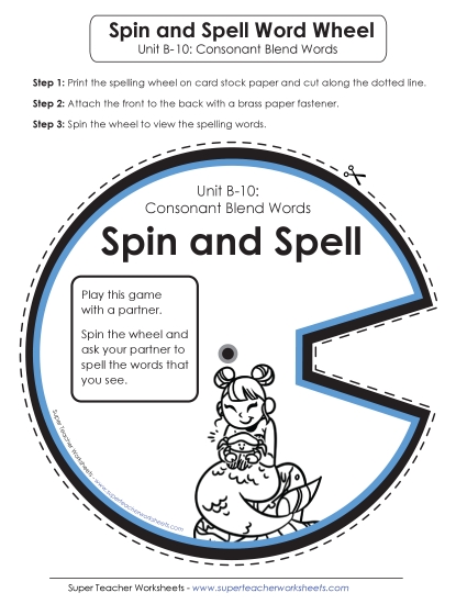 Flashcards, Word Wheel, and Slider - Spin and Spell (B-10) Flashcards, Word Wheel, and Slider - Spin and Spell (B-10)
