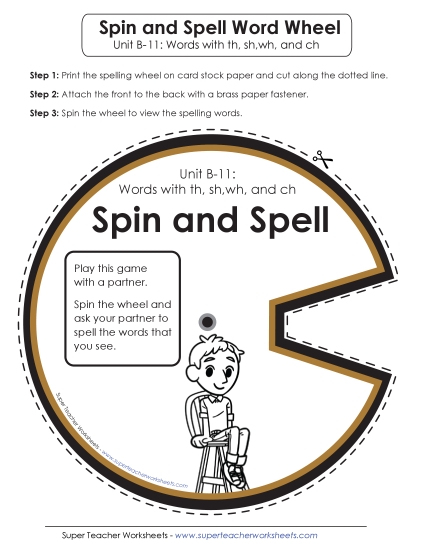 Flashcards, Word Wheel, and Slider - Spin and Spell (B-11)