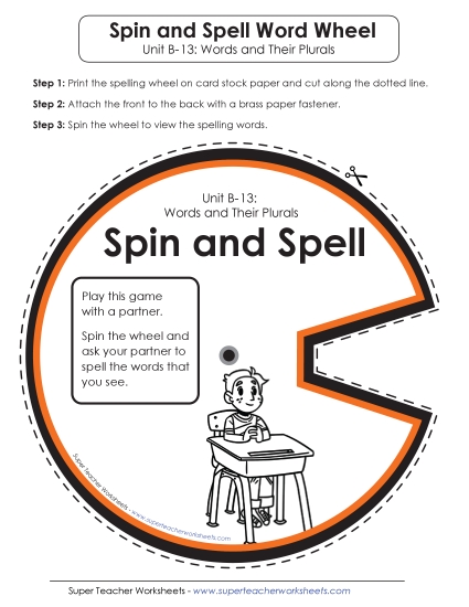 Flashcards, Word Wheel, and Slider - Spin and Spell (B-13)