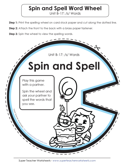 Flashcards, Word Wheel, and Slider - Spin and Spell (B-17) Flashcards, Word Wheel, and Slider - Spin and Spell (B-17)