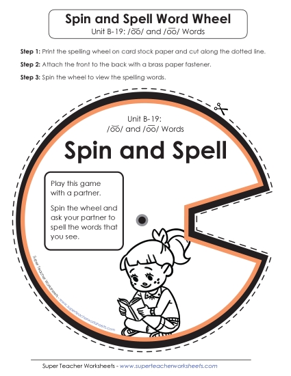 Flashcards, Word Wheel, and Slider - Spin and Spell (B-19)