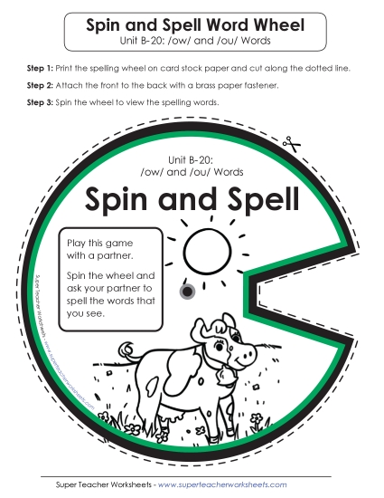 Flashcards, Word Wheel, and Slider - Spin and Spell (B-20)