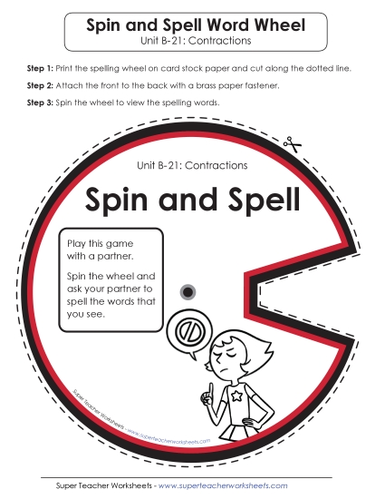 Flashcards, Word Wheel, and Slider - Spin and Spell (B-21)