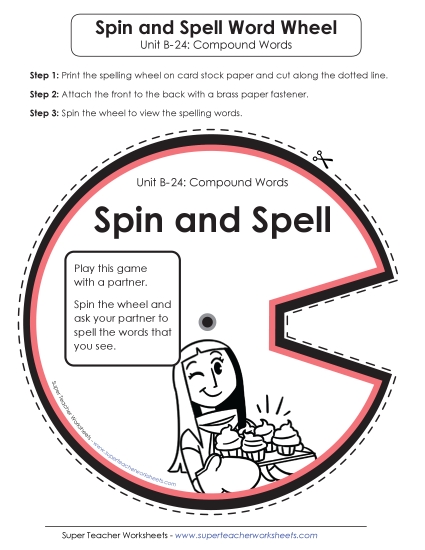Flashcards, Word Wheel, and Slider - Spin and Spell (B-24)