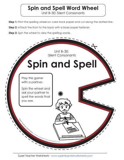 Flashcards, Word Wheel, and Slider - Spin-and-Spell (B-30)
