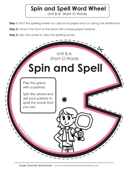 Flashcards, Word Wheel, and Slider - Spin and Spell (B-4)