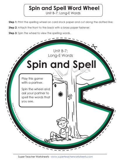 Flashcards, Word Wheel, and Slider - Spin and Spell (B-7)