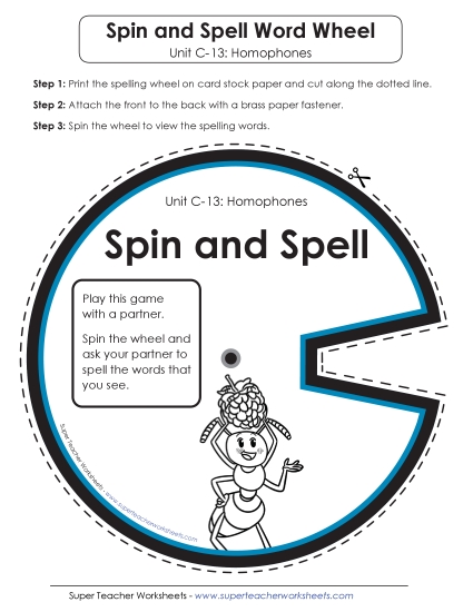 Flashcards and Word Wheel - Spin and Spell (C-13) 