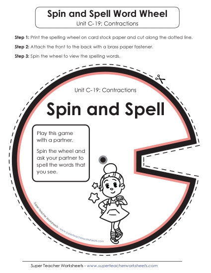 Flashcards and Word Wheel - Spin and Spell (C-19) 
