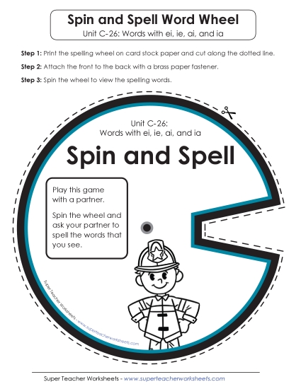 Flashcards and Word Wheel - Spin-and-Spell (C-26)