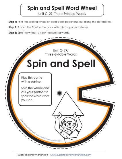 Flashcards and Word Wheel - Spin-and-Spell (C-29)