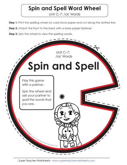 Flashcards and Word Wheel - Spin and Spell (C-7) 