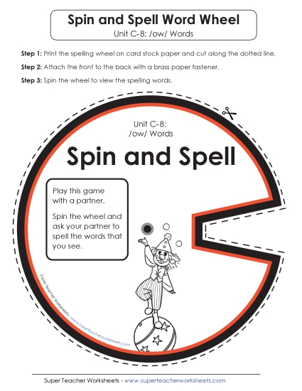 Flashcards and Word Wheel - Spin and Spell (C-8) 