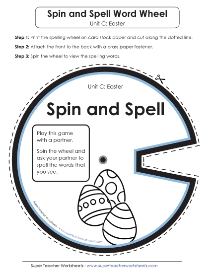 Flashcards and Word Wheel - Spin-and-Spell (C-Easter) Flashcards and Word Wheel - Spin-and-Spell (C-Easter)