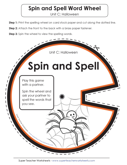 Flashcards and Word Wheel - Spin and Spell (C-Halloween) Flashcards and Word Wheel - Spin and Spell (C-Halloween)