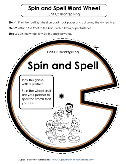 Flashcards and Word Wheel - Spin and Spell (C-Thanksgiving) Flashcards and Word Wheel - Spin and Spell (C-Thanksgiving)