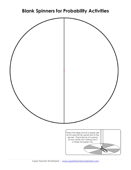 Spinners for Probability Activities Spinners for Probability Activities