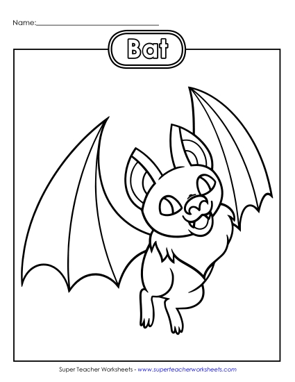 Basic Pictures (For Younger Kids) - Spooky Bat