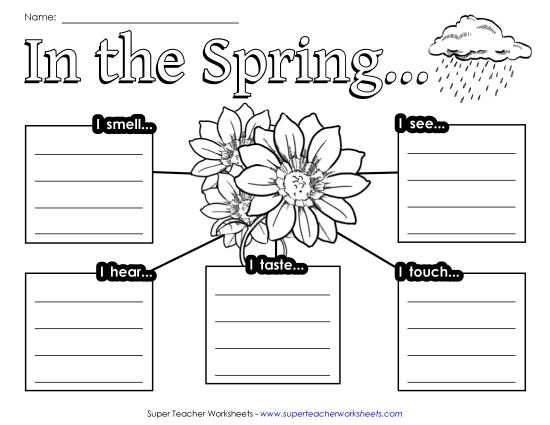 Holiday & Season Graphic Organizers - Spring Senses