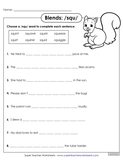 Worksheets - Squ- Sentences Worksheets - Squ- Sentences