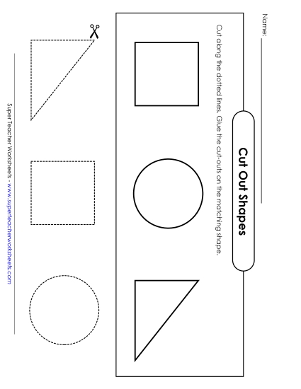 Cut and Glue Shapes - Square, Triangle, Circle Cut and Glue Shapes - Square, Triangle, Circle