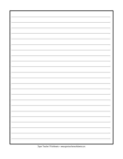 Printable Standard Writing Paper - Standard Lined Writing Paper Printable Standard Writing Paper - Standard Lined Writing Paper
