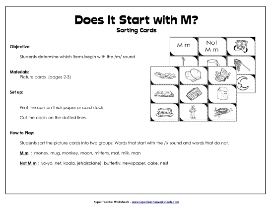 Card Games & Sorts - Starts With M - Sort