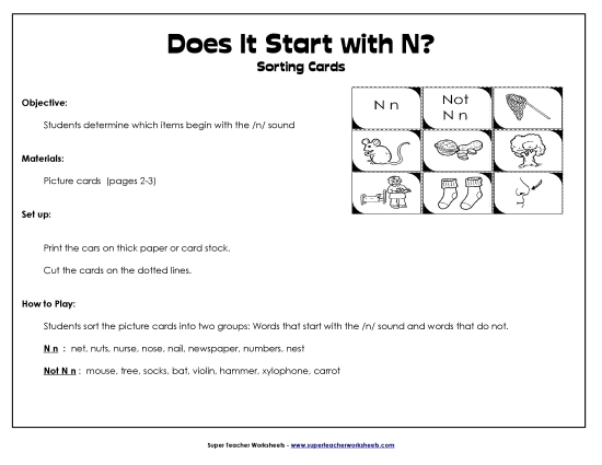 Card Games & Sorts - Starts With N - Sort Card Games & Sorts - Starts With N - Sort