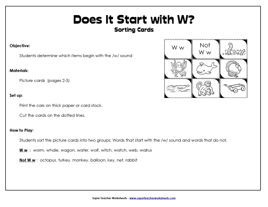 Card Games & Sorts - Starts With W - Sort Card Games & Sorts - Starts With W - Sort