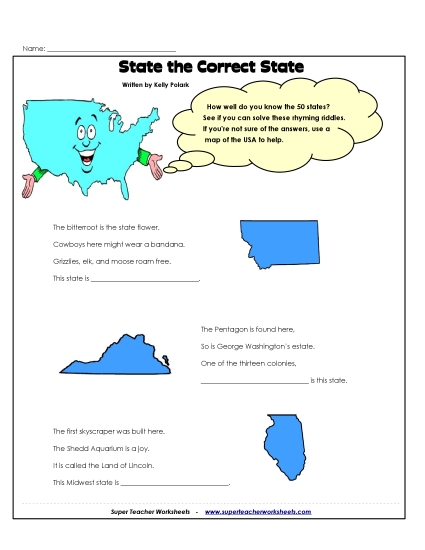 States & Capitals - State Riddles States & Capitals - State Riddles