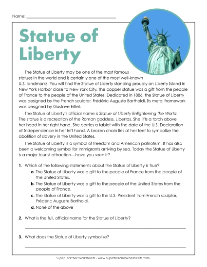 Non-Fiction - Statue of Liberty Non-Fiction - Statue of Liberty