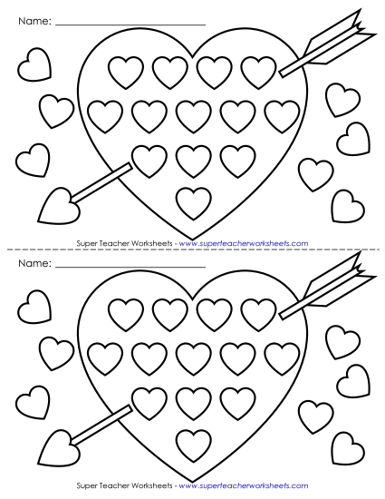 Teaching Tools - Sticker Chart (Hearts)