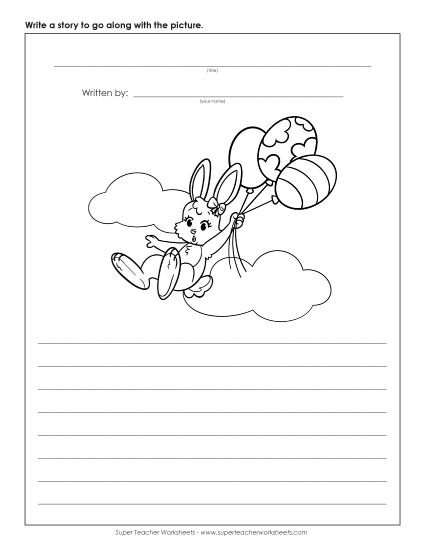 Writing (Story Pictures and Writing Prompts) - Story Picture: Balloon Bunny Writing (Story Pictures and Writing Prompts) - Story Picture: Balloon Bunny