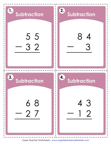 Subtraction (No Regrouping) Subtraction (No Regrouping)