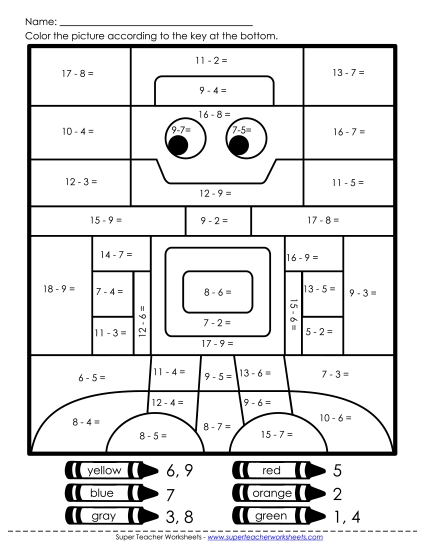 Subtraction - Subtraction: Robot Subtraction - Subtraction: Robot