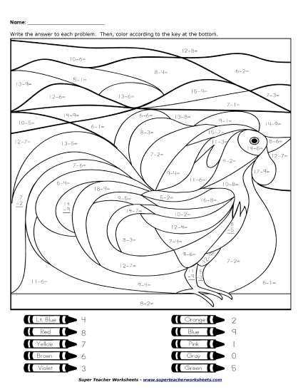 Subtraction - Subtraction: Rooster